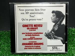 Ginette Neveu, Johannes Brahms, Hans Schmidt-Isserstedt Ginette Neveu En Concert - 3 Mai 1948/CD23