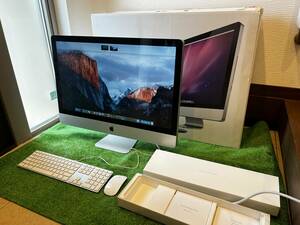 Apple iMac モデル：A1312 / 27-inch,Mid2011 / 3.4 GHz Intel Core i7 / 8GB / OS X EI Capitan / マウス・キーボード 元箱あり