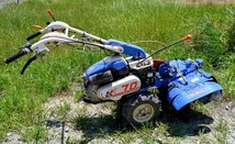 イセキ　農用歩行型トラクター　KK70 マルチロータリーMR8　管理機　耕耘機　回転ハンドル　ロータリー　_画像1