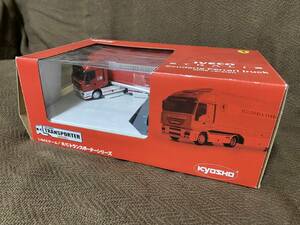 s Koo te задний Ferrari грузовик Kyosho 1/64 шкала R/C Transporter серии IVECO STRALIS Scuderia Ferrari truck 2006 version