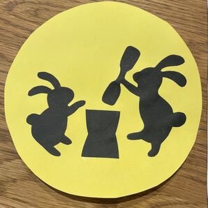 壁面飾り うさぎ 月見