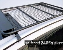ルーフキャリア ルーフラック フラット マンガン鋼製 取り付け部品付き スクエアバー対応 長さ1.4×幅0.98m 最大積載150kg_画像2