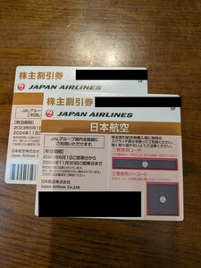 JAL 日本航空　株主優待　株主割引券　2枚　※有効期限2024.11.30搭乗分まで