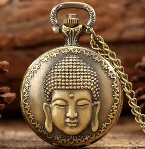 チベットアロマ仏教寺院クォーツ懐中時計