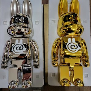 【2個セット】 R@BBRICK CHROME 400% silver gold ラブリック クローム シルバー ゴールド メディコムトイ INSTINCTOY 