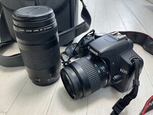 Canon kiss x3 35-80mm 75-300mm 一眼レフカメラ 望遠レンズ 標準レンズ カメラバック まとめ セット 1台 キヤノン