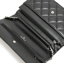 シャネル CHANEL マトラッセ チェーンウォレット ラム 黒 S金具 【65246】_画像7