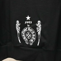 CHROME HEARTS 銀座店 クロムハーツ 新品 フォティ ハリスティータ 裏起毛 ジップパーカー メンズ size:XL 黒 95046_画像4