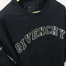 GIVENCHY 銀座店 ジバンシー 2WAY ロゴ クルーネック スウェット 長袖 メンズ size:S 黒 95023_画像4