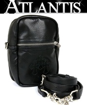 CHROME HEARTS 銀座店 クロムハーツ TAKA MINI タカミニ ショルダーバッグ 3セメタリー クロスパッチ レザー 黒 94990_画像1