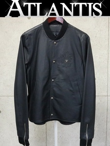 CHROME HEARTS 銀座店 クロムハーツ FLURRIES クロスボタン レザージャケット BSフレア JVP メンズ size:M 黒 94940