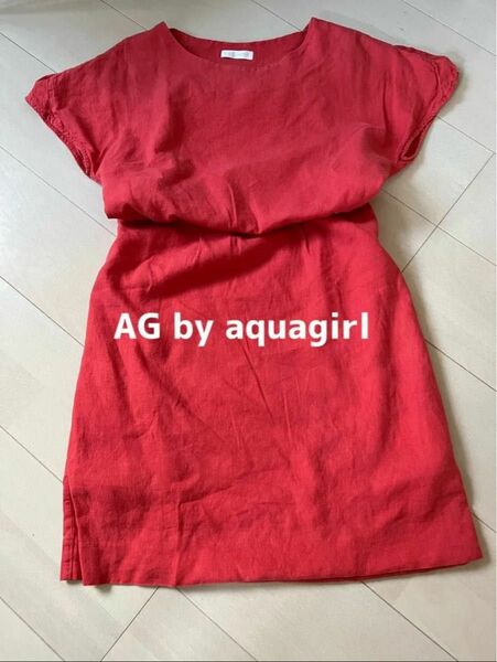 ワンピース フレンチスリーブ　ワンピース 膝丈　AG by aquagirl