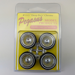 Pegasus 1/24 1/25 Deep Dz's Chrome ( Lowrider / wire wheel / chrome plating / Deighton ) #1113 (Pegasus hobbies/ Pegasus hobby )