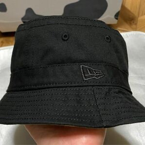 訳あり　未使用　new era バケットハット　バケハ　ミリタリー柄　迷彩　黒　ブラック 帽子