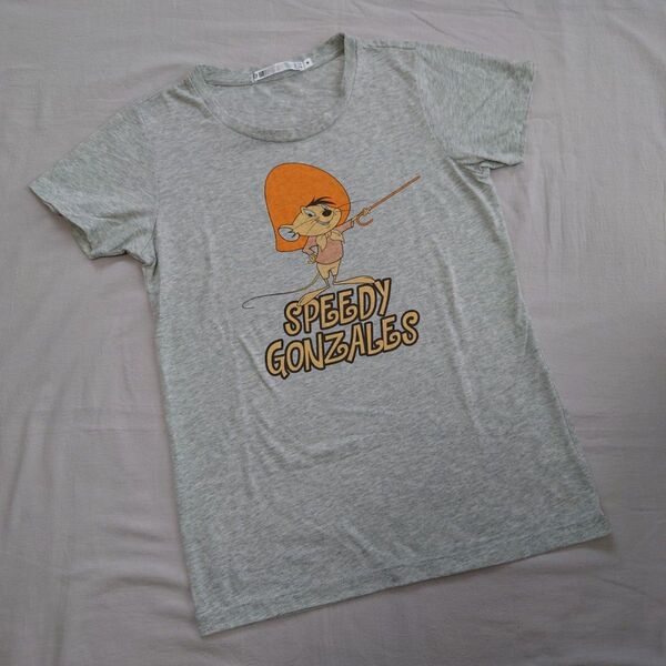 ユニクロ スピーディーゴンザレス 半袖 Tシャツ グレー M