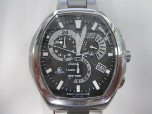 CITIZEN シチズン ATTESA E600-T006361 アテッサ メンズ クォーツ 腕時計 稼働品 激安1円スタート