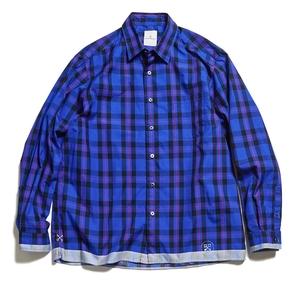 美品 希少サイズ4 uniform experiment LINE BIG SHIRT エリオット チェック シャツ ライン 230035