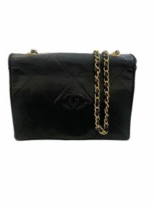 大人気！！CHANEL/ショルダーバッグ/ブラック/マトラッセ/ココマーク/ラムスキン 