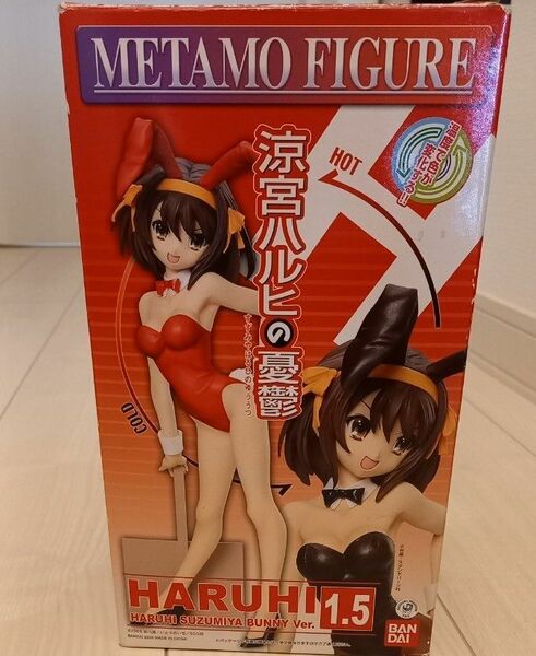 涼宮ハルヒ の 憂鬱 フィギュアMETAMO FIGURE 1.5 黒赤バニー BANDAI HARUHI ISM メタモカラー