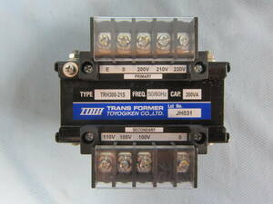 TOYOGIKEN TRANS FORMER TRH300-21S CAP.300VA trance transformer ( external dimensions approximately : width 11.7cm * depth 10.9cm* length 11.6cm /4.4kg)