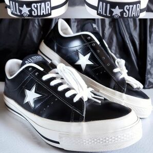 程度良好 日本製 8 26.5 CONVERSE ONE STAR コンバース ワンスター J ブラック 黒 ホワイト 白