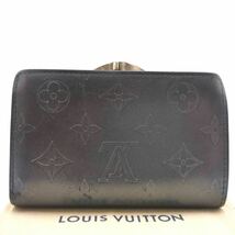 良品　LOUIS VUITTON ルイヴィトン　ポルトフォイユ　ヴィエノワ　モノグラム　がま口　財布　紺_画像3