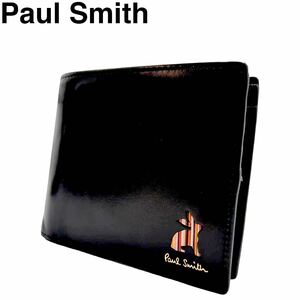 美品　Paul Smith ポールスミス　マーケトリーストライプ　ラビット　財布　二つ折り レザー 男女兼用 うさぎ　