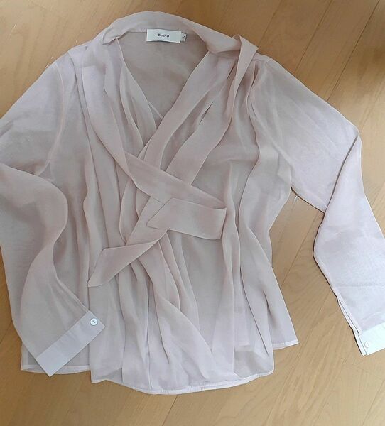 日焼け対策 シアシャツ レディース 透け感あり シャツ ブラウス 長袖 トップスSサイズ ピンク 