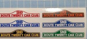  hot-rodder sticker old car gla tea n highway racer route 20 Mini size 6 kind 