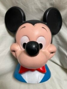 ◎ Disney ディズニー ミッキーマウス 貯金箱 フィギュア ソフビ 現状品 ビンテージ