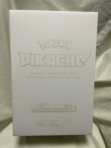 ◎ メディコムトイ MEDICOMTOY BE@RBRICK ベアブリック 100％ 400％ ピカチュウ GOLD CHROME ver. BWWT3 限定