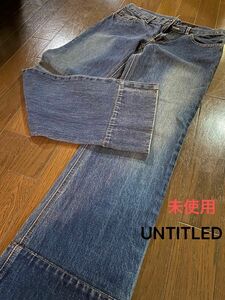 未使用☆日本製レディースファッションジーンズデニムUNTITLEDタケオキクチワールドブーツカットMバギーflare