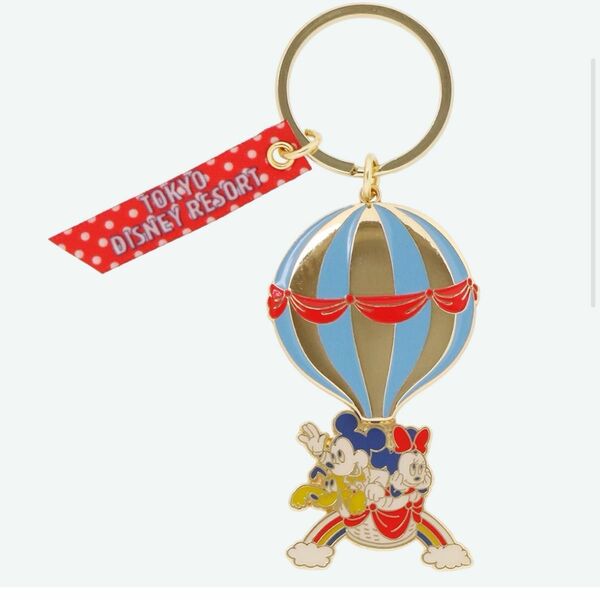 Disney ディズニーキーチェーン気球ミッキーミニー　新品未使用タグ付き　オンラインお品切れ商品