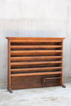 古い無垢材の薄型木製棚 / 19世紀・フランス / 古家具 古道具 古物 食器棚 _画像1