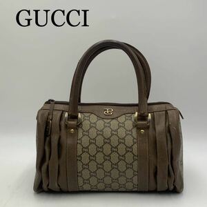 GUCCI グッチプラス　ハンドバッグ　ミニボストン　GGスプリーム　オシャレ