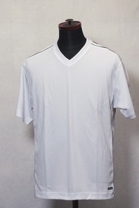 新品【Cosby】吸汗・速乾・クール/半袖VネックTシャツ/ホワイト/L寸