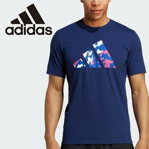 [ new goods special price! regular price 3850 jpy .48%OFF!] Adidas adidas men's short sleeves function T-shirt M TR-ES BRANDLOVE T-shirt IB8258 dark blue / size L