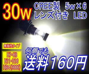 【みねや】H7★30w 12v/24v★CREE製LED搭載★送料160円