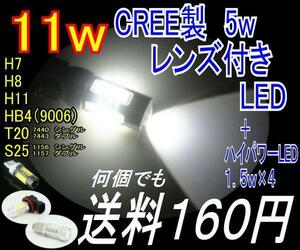 【みねや】H7★11w 12v/24v★CREE製LED搭載★送料160円