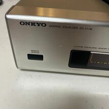 通電確認のみONKYO グラフィックイコライザー EQ-211M オンキョーリモコンとケーブル付き_画像2