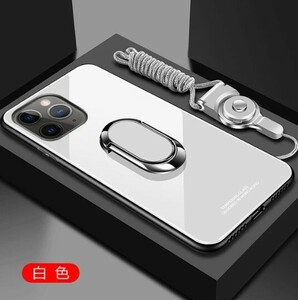 iPhone 12 Pro Max リング付き 強化ガラスシェル 9H 磁気スタンド ケース カバー iPhone 12 Pro iPhone12 mini iPhone12