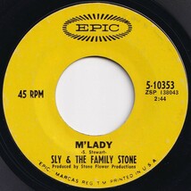 Sly & The Family Stone Life / M'Lady Epic US 5-10353 206687 SOUL FUNK ソウル ファンク レコード 7インチ 45_画像2