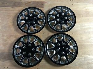  wheel cover all-purpose goods chrome & black other design 15 -inch 4 pieces set 1 months with guarantee wheel cap set immediate payment 