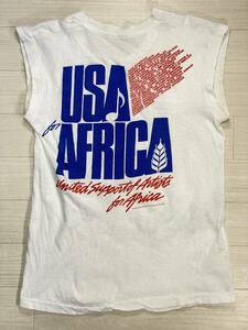 wi*a-* The * world безрукавка футболка / WE ARE THE WORLD USA FOR AFRICA sleeveless Michael Jackson la Io фланель Ricci -