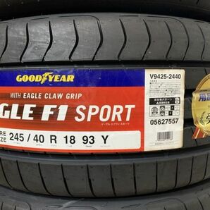 【送料無料】未使用夏タイヤ４本セット 245/40R18 93Y(SGY114-49)GOODYEAR EAGLE F1 SPORT 245/40/18 2020年～2021年の画像2