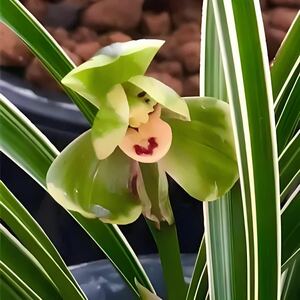  China весна орхидея [ свет .] (. лампочка груз .. колесо .) 3шт.@. новый . имеется лист длина. примерно 26cm ( весна орхидея, Япония весна орхидея, холод орхидея, Восток орхидея, луговые и горные травы )