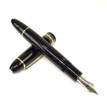 ★E2096 モンブラン マイスターシュテュック 149 万年筆 ペン先14C/585 ブラックｘゴールド ジャンク扱い MONTBLANC メンズ★_画像1