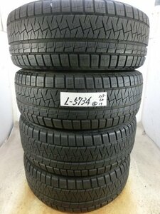 L-5734 溝あり 中古スタッドレス ピレリ ICE ASIMMETRICO PLUS 215/60R17 96Q (4本)