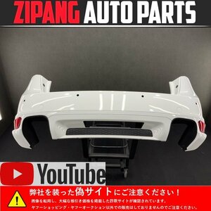 PR009 92A ポルシェ カイエン GTS 右H 純正 リア バンパー ◆C9A ホワイト ★取付部破損無し 【動画有り】○