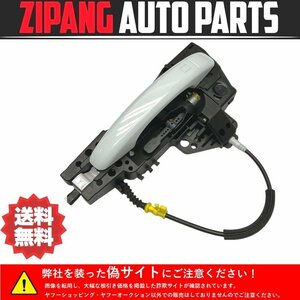 AU122 8T A5 スポーツB 2.0TFSI クワトロ 左フロント ドア アウターハンドル ◆LS9R グレイシアホワイト ★動作OK ★送料無料 ○